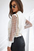 'Drusilla' Mesh Sleeve Jacket - Celes Fashion